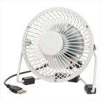 マグネットファン（USB電源/4枚羽根/風向調整/2W/コード長1.1m/ホワイト） OHM KIS-U10TPMM-W
