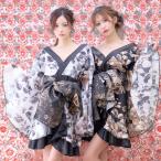 花魁コスプレ 着物コスプレ 着物衣装 ダンス衣装 イベント衣装 日本風 日本の伝統衣装 和服 浴衣風 フラワープリント 着物 ミニドレス