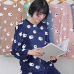 もこもこ ルームウェア レディース 冬用 パジャマ ヒツジ柄 ふわふわ 暖かい 上下セット 部屋着 寝巻 長袖 ウエストゴム かわいい パジャマ ふわふわ