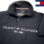 新品 トミーヒルフィガー 刺繍ロゴ ストレッチ ポロシャツ (ネイビー) ゴルフにも！TOMMY HILFIGER USAモデル