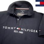 新品 トミーヒルフィガー 刺繍ロゴ ストレッチ ポロシャツ (ネイビー) ゴルフにも!TOMMY HILFIGER USAモデル