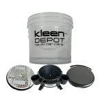 ショッピングバケツ KleenDEPOT オリジナルバケツセット・ホワイト（4点セット）洗車用バケツ・ドリー・蓋・サンドキラー