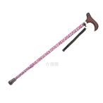 【※法人・施設限定・送料別途】(W1886)充実ステッキ伸縮/AS-10KF黒花柄(cm-333280)[販売単位:1]