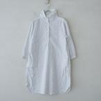 ショッピングARMEN アーメン ARMEN *コットンリネンハイネックストライプシャツチュニック*ロングブラウス綿麻0422【41E22】