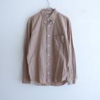 ショッピングINDIVIDUALIZED インディビジュアライズドシャツ INDIVIDUALIZED SHIRTS *コットンボタンダウン長袖シャツ*14/30ブラウス茶ブラウン0422【71E22】