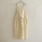 【美品/定価3.9万】アーメン ARMEN *コーデュロイエプロンワンピース*0コットン綿ジャンパースカートアイボリー0522【51F22】