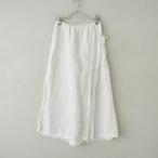 //【定価2.6万】アーメン ARMEN *リネンラップキュロット*1ボトムス麻ホワイトオフ白ウエストゴムキュロット(1-2402-526)【91C42】
