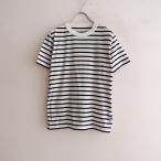 ショッピング快晴堂 快晴堂 *コットンクルーネックボーダー半袖Tシャツ*2カットソーハーフスリーブ綿トップスプルオーバー(1-2404-506)【42E42】