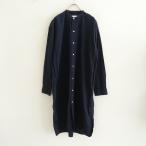 アーメン ARMEN *コットンバンドカラーシャツワンピース*2チュニック羽織りネイビー紺(1-2406-144)【80G42】