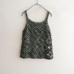 vulasb Ram Vlas Blomme *linen... плетеный вязаный топ *1 безрукавка лен лучший зеленый оттенок зеленого (1-2406-365)[91G42]