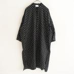ユニ yuni IS LIKE A FLOWER TO ME. *コットンキュプラドットプリントシャツワンピース*Fバンドカラー水玉(1-2509-210)【70J52】
