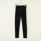 [ обычная цена 3.3 десять тысяч ] Como liCOMOLI * шерсть ребра трико * леггинсы чёрный черный вязаный талия резина (1-2510-111)[90K52]