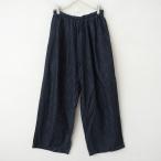 ショッピングダンガリー 【定価2.5万】ネストローブ nest Robe *コットンリネンダンガリーイージーパンツ*Fボトムス綿麻インディゴ(1-2510-303)【81K52】