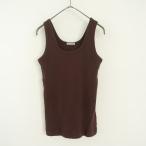 [2025/ прекрасный товар ] каркас Framework *SWE rib square майка * Brown чай безрукавка tops (1-2512-58)[13L52]