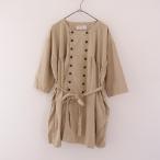 アーメン ARMEN *コットンチュニック*1綿ベージュダブルボタン羽織トップス(11-2304-78)【41E32】