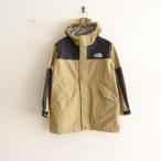 // The North Face THE NORTH FACE * mountain плащ *130 бежевый × темно-синий распределение цвета капот водоотталкивающий перо тканый Kids (2-2402-359)[71C42]