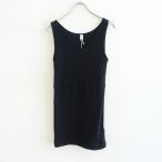 [ прекрасный товар /2023] Home Span homspun * хлопок f рис майка *F хлопок cut and sewn черный North li длинный (2-2407-26)[20H42]