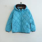  Mont Bell mont bell * двусторонний down Parker *130 голубой × Brown нейлон Zip установка и снятие с капюшоном . Kids (2-2507-545)[91H52]