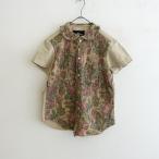 トリココムデギャルソン tricot COMME des GARCONS *花柄ジャカードフリンジシャツブラウス*裁ち切り丸衿(2-2507-593)【81H52】