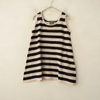  Cross & Cross Cloth&amp;Cross * окантовка linen хлопок вязаный майка * ecru × черный A линия flair (2-2512-58)[10A62]