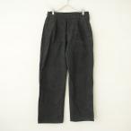 アーメン ARMEN *コットンヘリンボーンワンタックパンツ*2チャコールグレーボタンフライ3ポケット硫化染め(2-2601-261)【11B62】