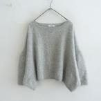 du- голубой doux bleu * шерсть мохнатый накидка рукав широкий тянуть over *F лодка шея серый . пончо (2-2601-312)[01B62]