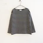 //【定価1.7万】アーメン ARMEN *ボーダードロップショルダーバスクシャツ*1綿天竺カットソープルオーバー(25-2311-230)【40L32】