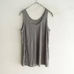  Jurgen Lehl JURGEN LEHL * шелк майка *M шелк ребра вязаный серый North li тянуть over cut and sewn (25-2409-200)[71J42]