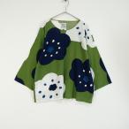 ソウソウ SOU SOU *高島縮 薙刀四角衣 ほほえみ 京型友禅染 プルオーバー*S綿総柄ブラウスシャツ貫頭衣(25-2503-31)【40D52】