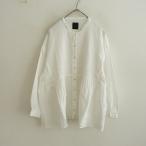 TANDEY オオカミとフクロウ *オオカミとあふれるミモザのミリィ ブラウス*麻白ギャザーシャツトップス(25-2508-207)【60I52】