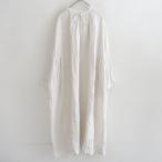 【美品/2024/定価3.5万】ネストローブ nest Robe *リネンリボンレーススモックワンピース*F麻オフ白ドレス(25-2510-706)【32K52】