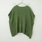 【2024/定価2.7万】パドカレ pas de calais *リネンプルオーバー*34麻グリーン系ニット薄手(25-2511-615)【42L52】