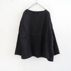 ソウルベリー soulberry *麻100％でつくった重ね着のためのロンT*LLリネン黒ブラックプルオーバーシャツ(25-2512-536)【62A62】