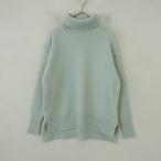 プラステ PLST *ウールカシミヤブレンドタートルネックニット*M羊毛ライトグリーンセータープルオーバー(25-2601-372)【61B62】