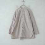 ショッピングprit プリット prit *コットンシャツ*綿薄手ブラウスチュニック長袖バンドカラーベージュ(27-2509-114)【12J52】