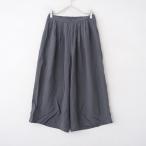 ショッピングエヴァ 【2024/定価2.5万】エヴァムエヴァ evam eva *ワイドタックパンツ*キュプラ薄手イージーダークグレー(27-2601-6)【92A62】