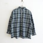 ショッピングINDIVIDUALIZED インディビジュアライズドシャツ INDIVIDUALIZED SHIRTS *コットンチェックシャツ*ブラウスワイド0822(33-2208-489)【21I22】
