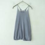 evamevaevam eva * высокий кручение хлопок топ * голубой серый безрукавка cut and sewn одноцветный (33-2408-314)[51I42]