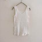  Home Span homspun *V шея безрукавка тянуть over *F ребра майка белый белый рукав отсутствует (33-2408-51)[50I42]