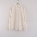 【定価1.3万】ジムフレックス Gymphlex *ワイドボタンダウンシャツ*14エクリュ長袖ロングスリーブブラウス(33-2503-412)【71D52】