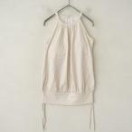 [ не использовался / обычная цена 1.2 десять тысяч ]s задний suria * rental ke-do майка *L йога одежда крем ecru безрукавка (33-2506-630)[62G52]