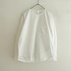 【2025/定価2.6万】ゴーシュ *ドライローンプルオーバーブラウス*2ノーカラーシャツ長袖白ホワイト(33-2510-67)【80K52】