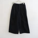 ダントン DANTON *タックワイドパンツ*34黒ブラック無地ロングコットン混ツイル(33-2601-284)【90B62】