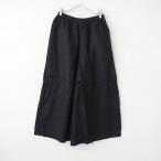 [./ обычная цена 1.3 десять тысяч ] Journal Standard JOURNAL STANDARD *linen tuck юбка-брюки *38 лен чёрный резина широкий (34-2512-25)[62A62]