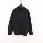 //【美品】アーメン ARMEN *ウールタートルニットプルオーバー*1ハイネック毛チャコールグレー起毛ラグラン(4-2312-147)【90A42】