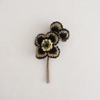 [ не использовался / обычная цена 1.9 десять тысяч ] mina perhonen mina perhonen *. цветок. букетик blumen* бежевый черный (ac30-2510-6)[03J52]