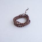 チャンルー CHAN LUU *ビーズブレスレット*ブラウンクリアレザー革アクセサリー(ac30-2601-77)【51B62】