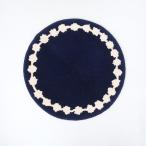 [ прекрасный товар / обычная цена 2.5 десять тысяч ] mina perhonen mina perhonen *tambourine ковер 60×60* темно-синий белый интерьер коврик (ac30-2603-79)[20E62]