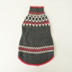 [ обычная цена 1.1 десять тысяч ] Hugowar Hug O War *Dog nordic рисунок вязаный L* собака одежда хлопок шерсть . серый серия 1125(ac7-2511-36)[03K52]