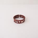 アンリークイール HENRY CUIR *レザーブレスレット*バングル皮革ブラウンアクセサリーレディース0622【51G22】